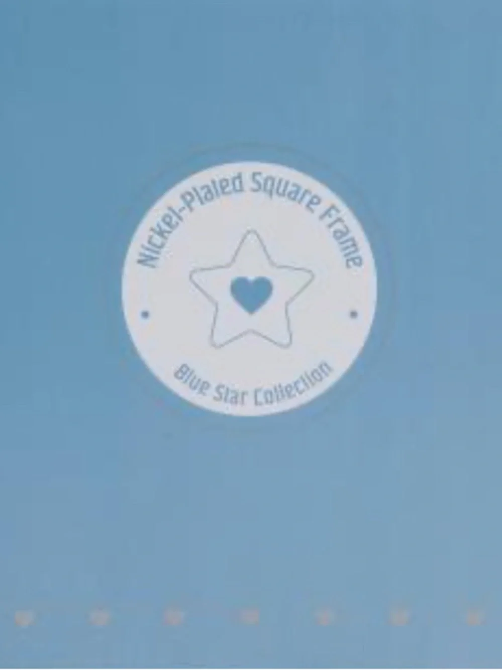 🆕- Wallace Nickel Plated Sliver Tone Baby Photo Frame With Baby Blue Star
